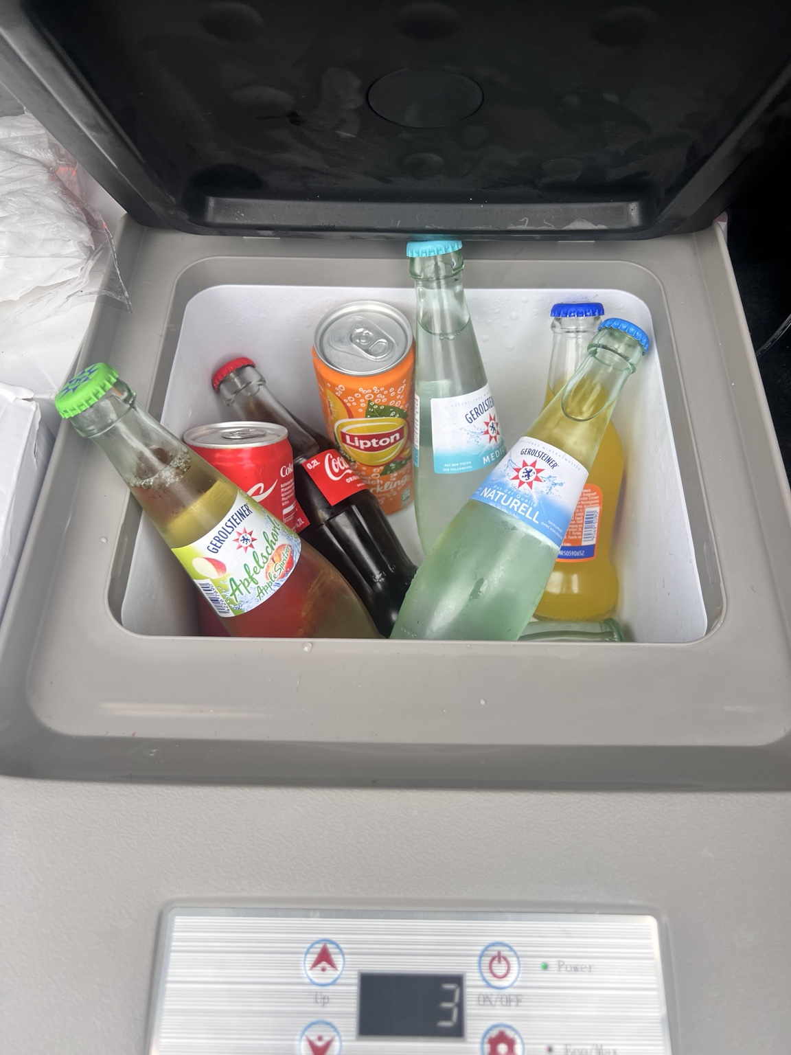 Getränke im Fahrzeug